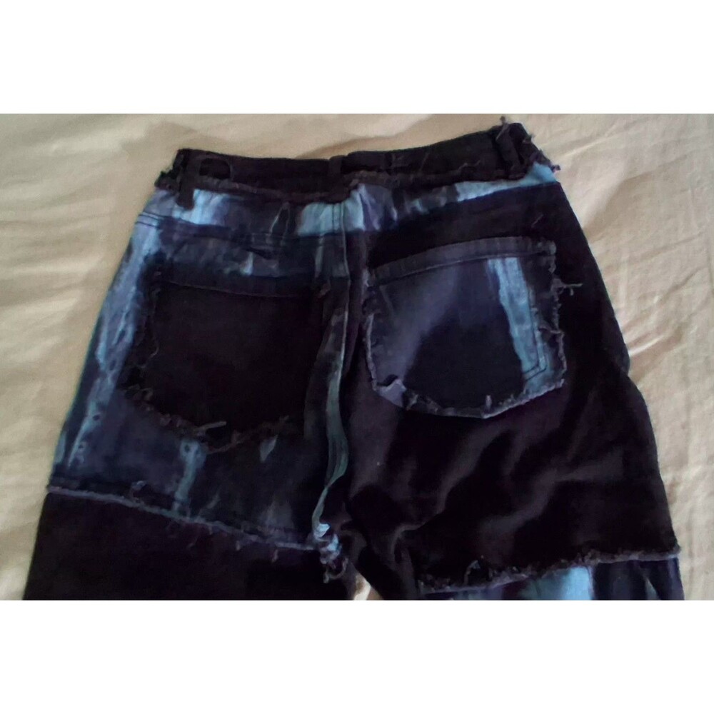 Dolls Kill Current Mood Into The Fantasy Renaissance Patchwork Jeans XS Goth Y2K - Picture 9 of 9